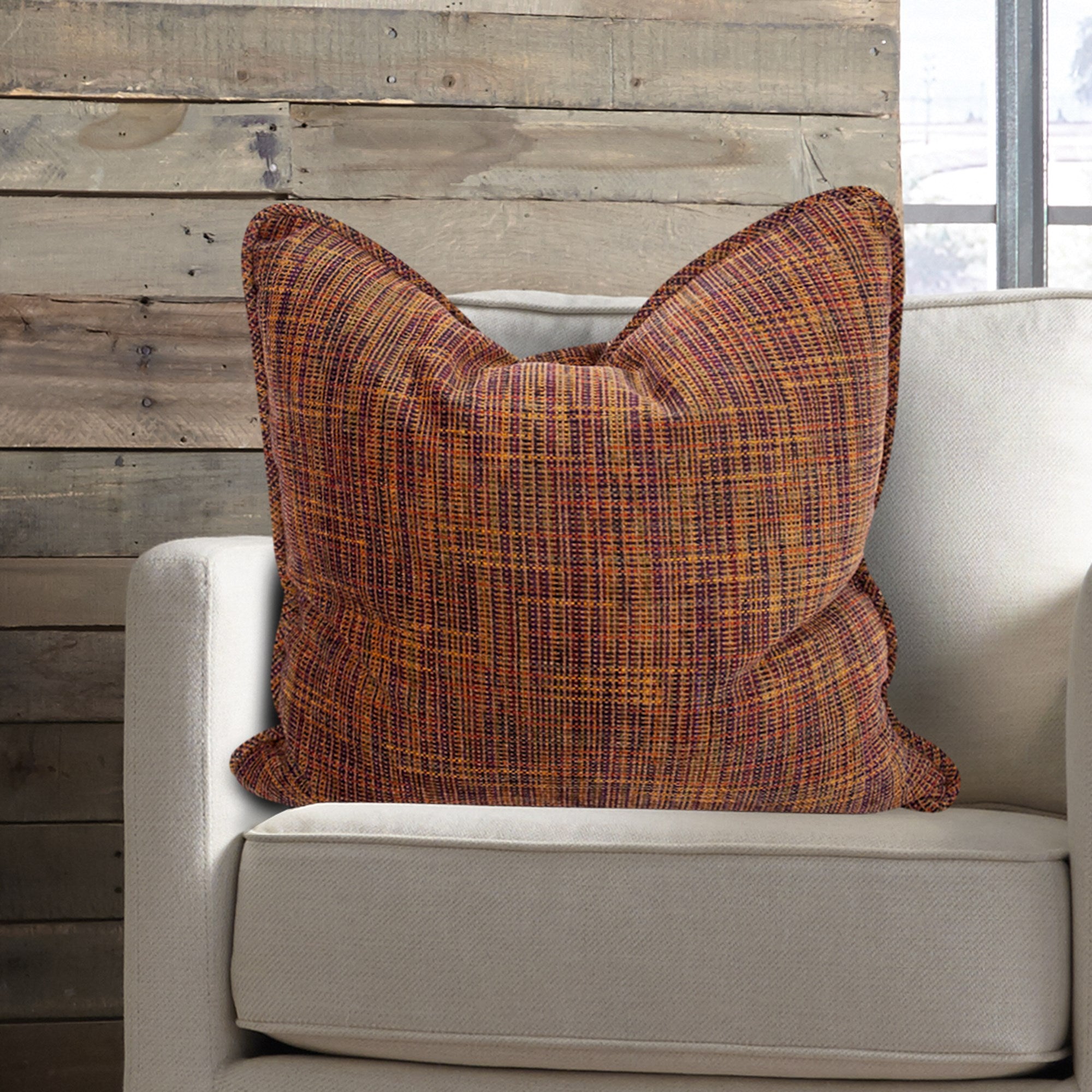 Mica Eggplant Down Pillow- 24" x 24"