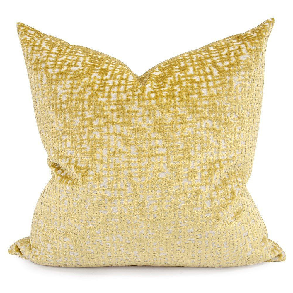 Crevasse Citron Down Pillow- 24" x 24"