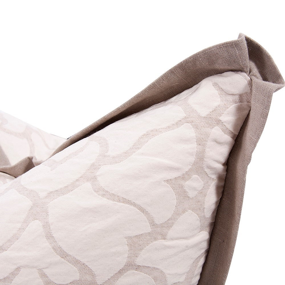 Fleurs Linen Down Pillow- 24" x 24"