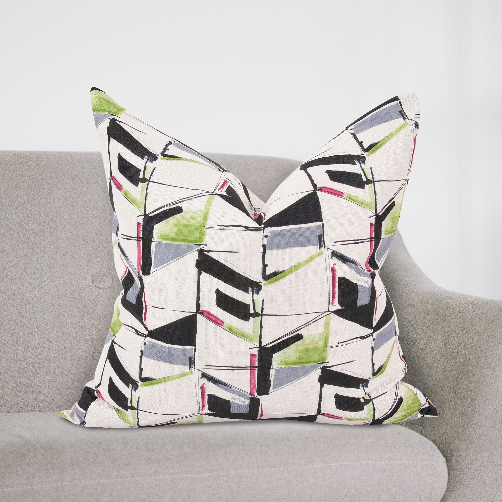 Abstract Fuchsia Down Pillow- 24" x 24"