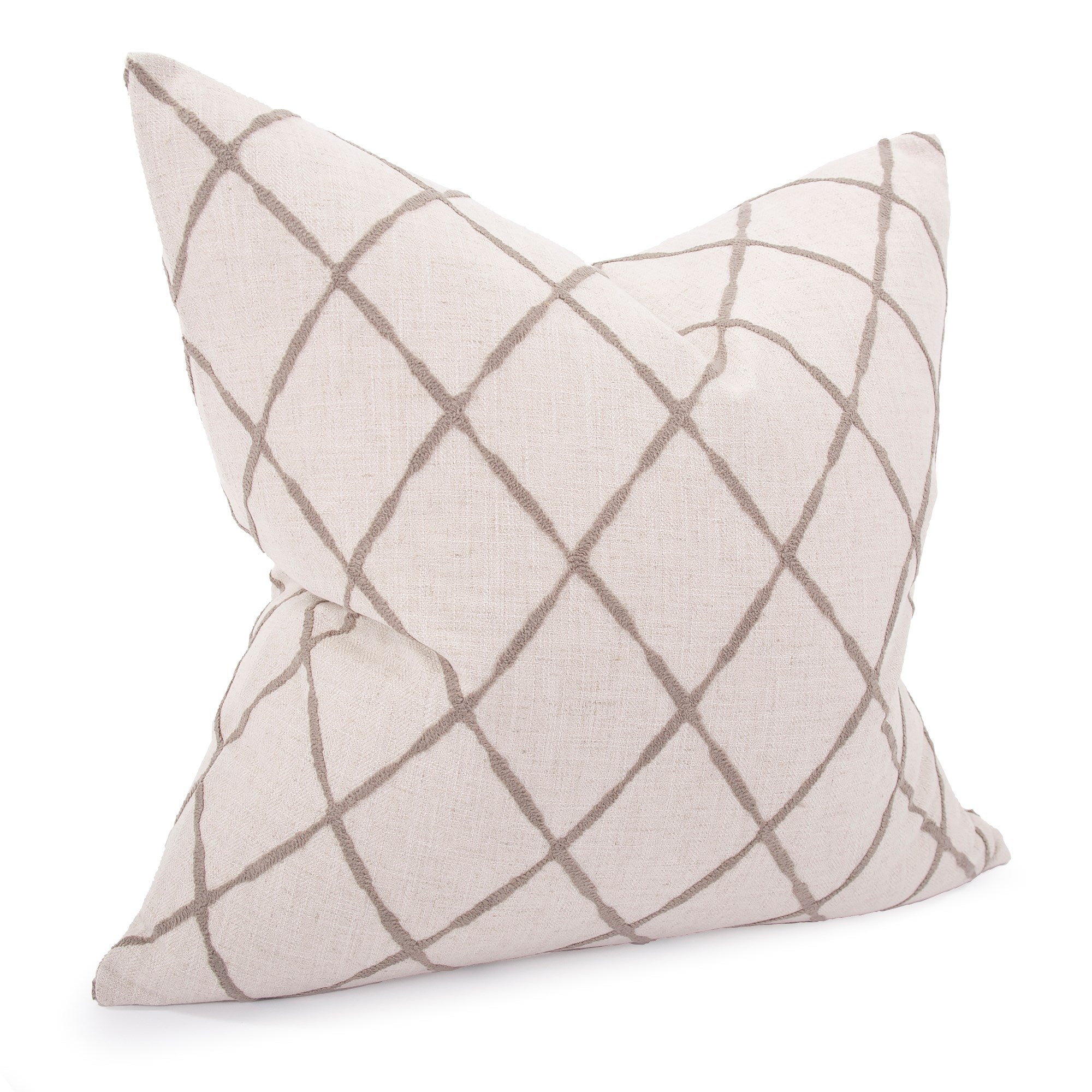 Lyric Pewter Down Pillow- 24" x 24"