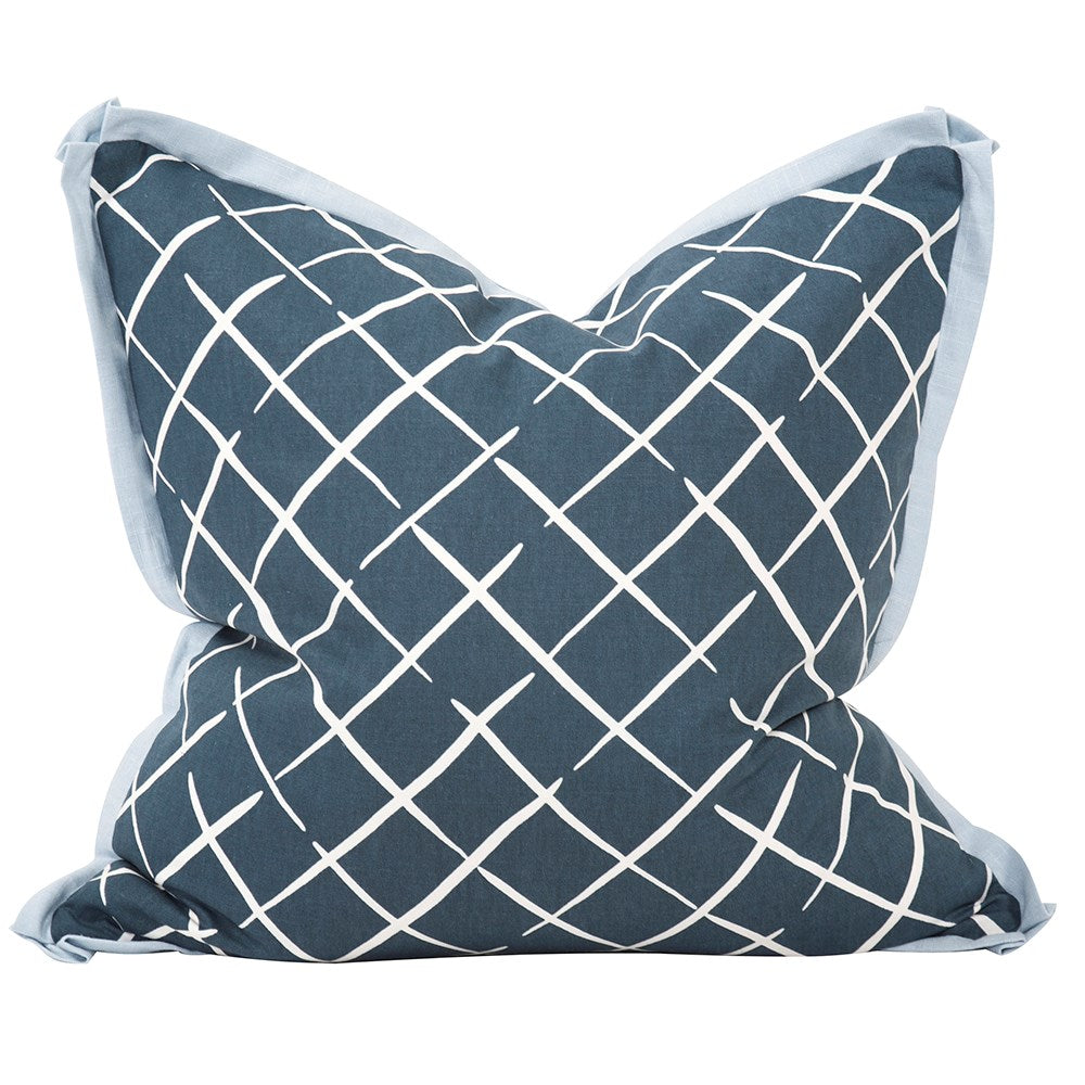 Cove End Indigo Down Pillow- 24" x 24"