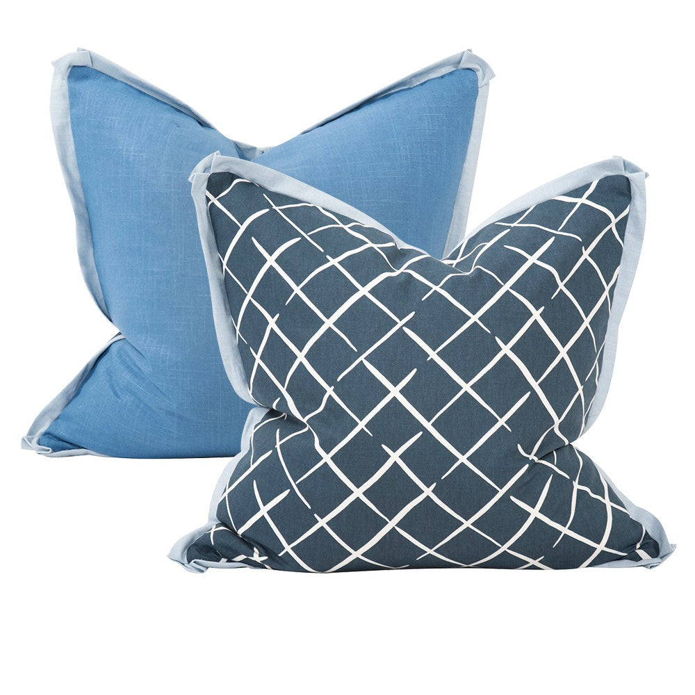 Cove End Indigo Poly Pillow- 24" x 24"