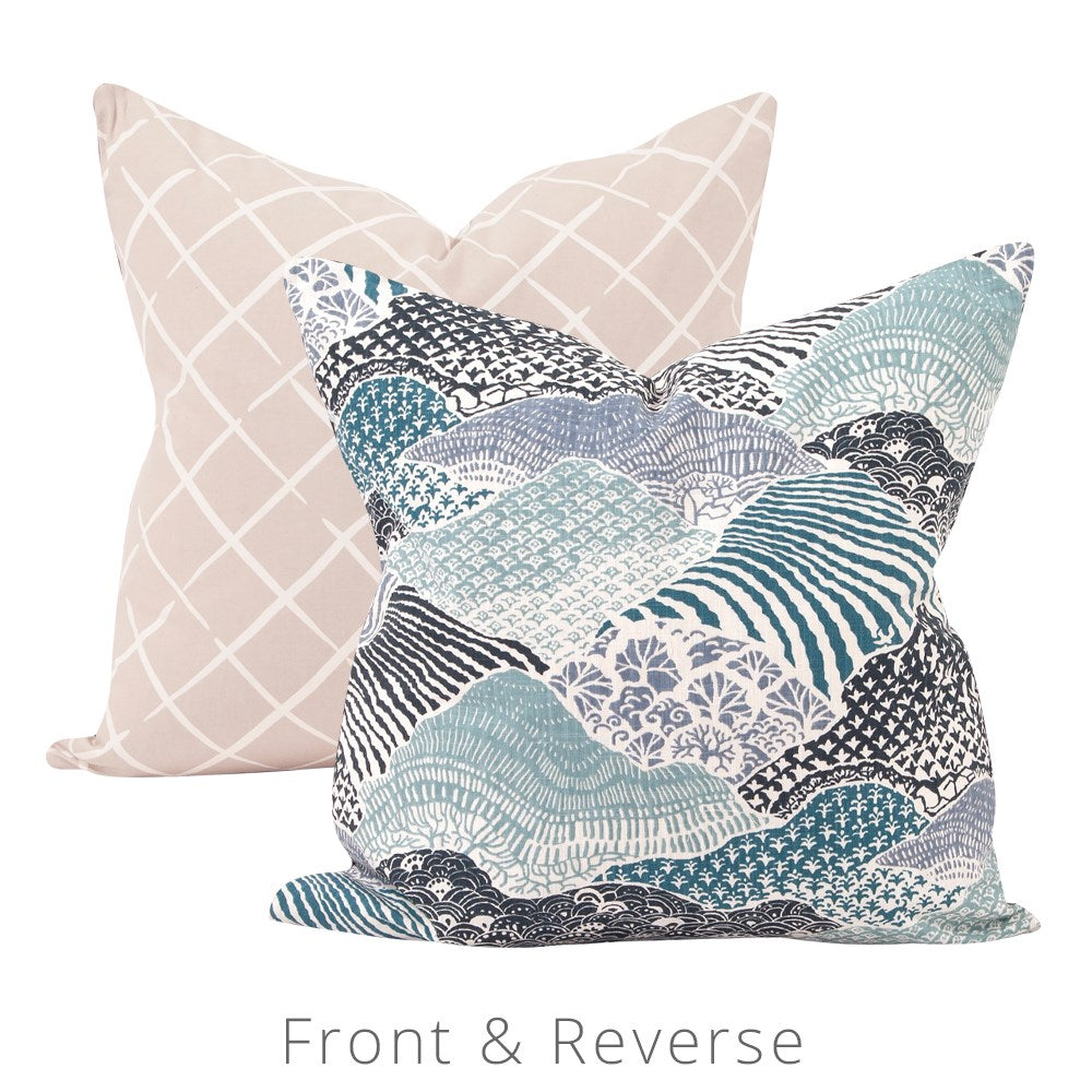 Windsor Park Indigo Poly Pillow- 24" x 24"