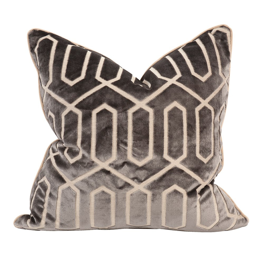 Mirage Pewter Down Pillow- 24" x 24"