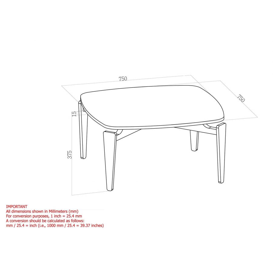 Matias Grey Coffee Table