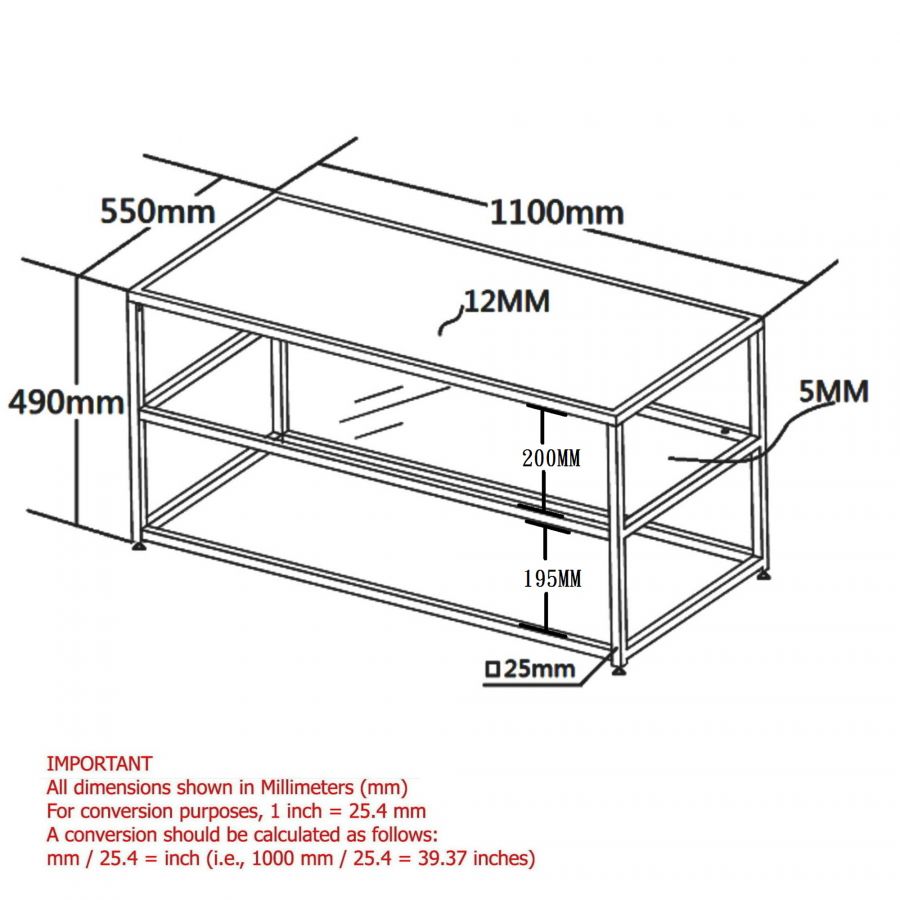 Quinn Black Coffee Table