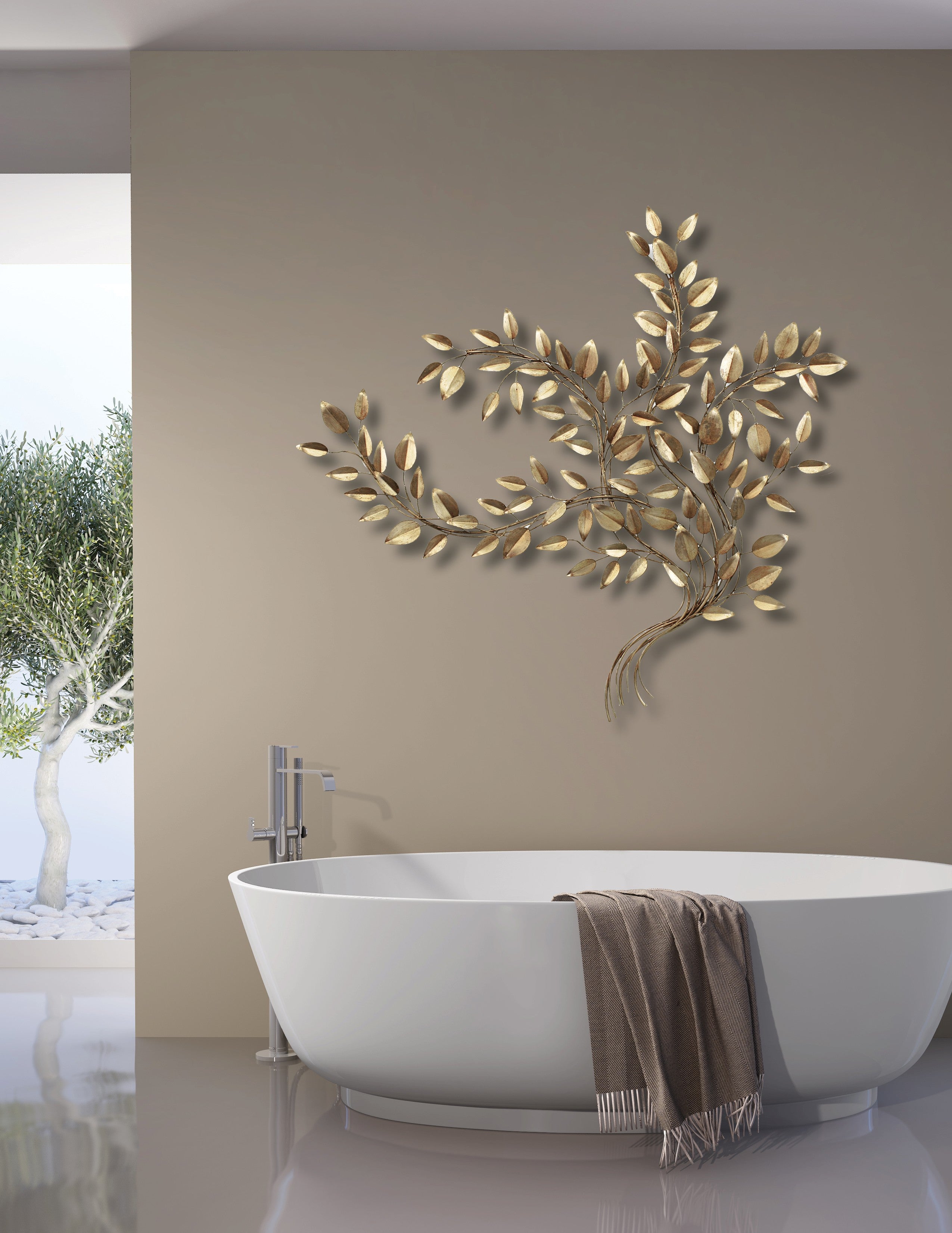 Platinum Leaves Wall Art