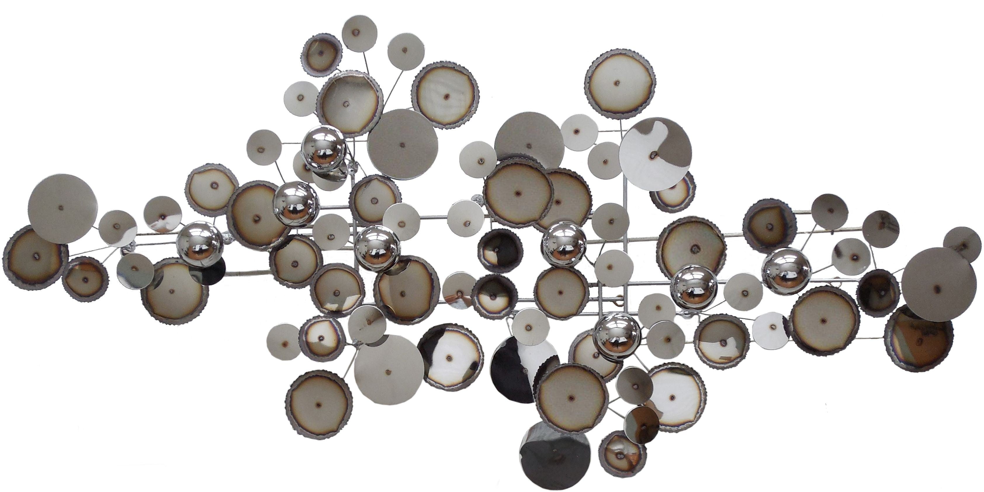 Raindrops Medium - Chrome Wall Art