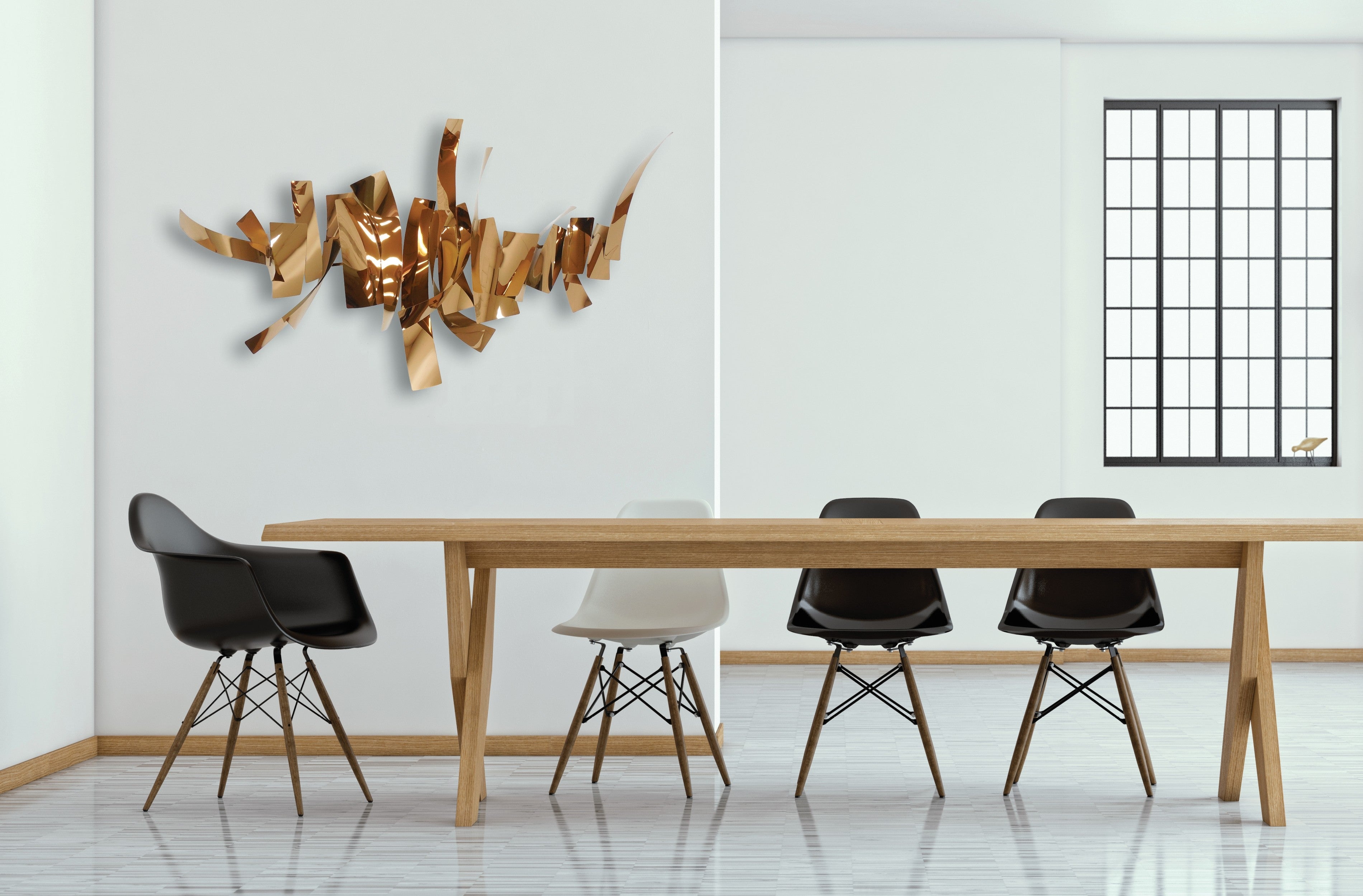 Rock Crevice Medium-Rose Gold- Wall Art