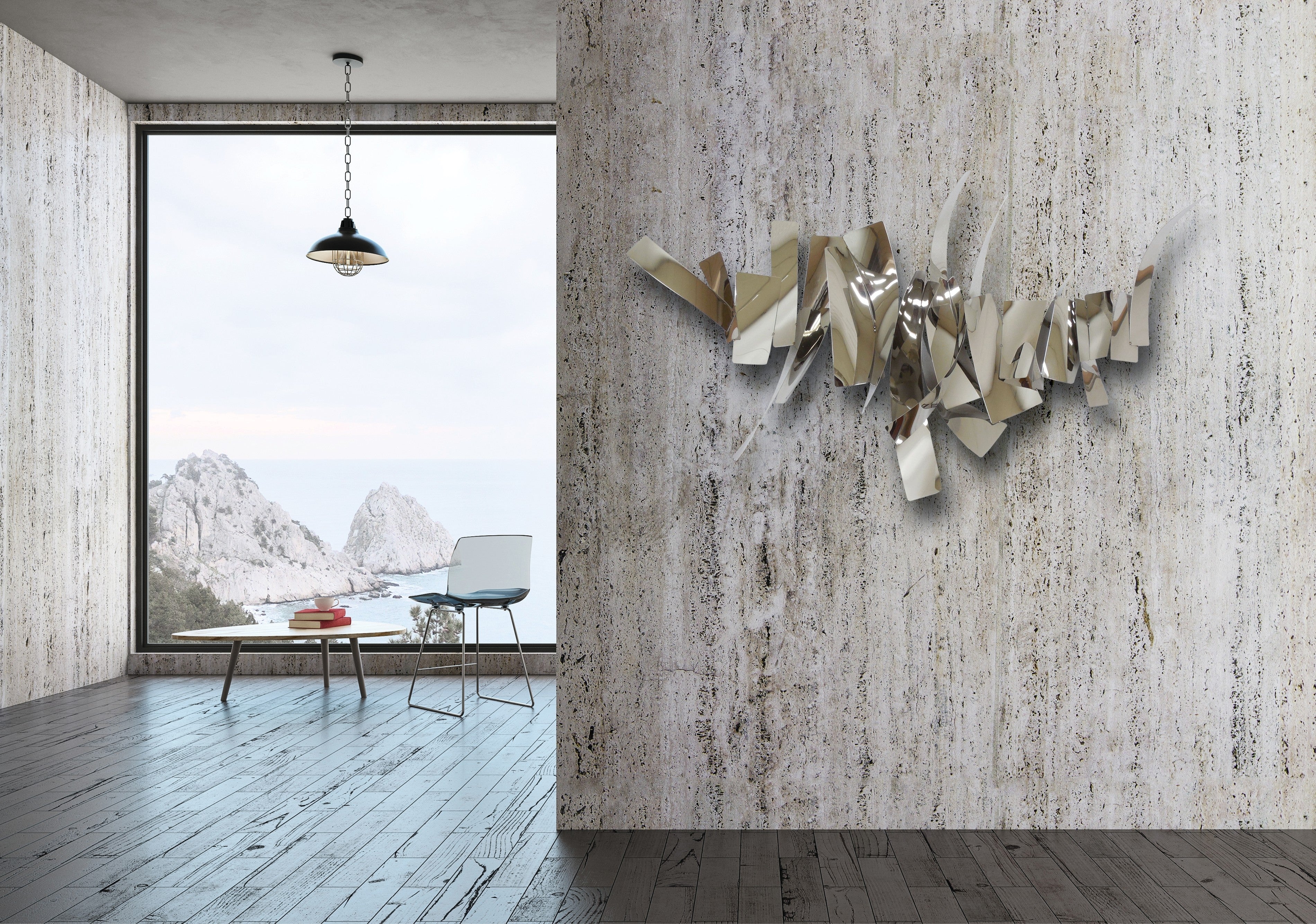 Rock Crevice Medium- Stainless Wall Art
