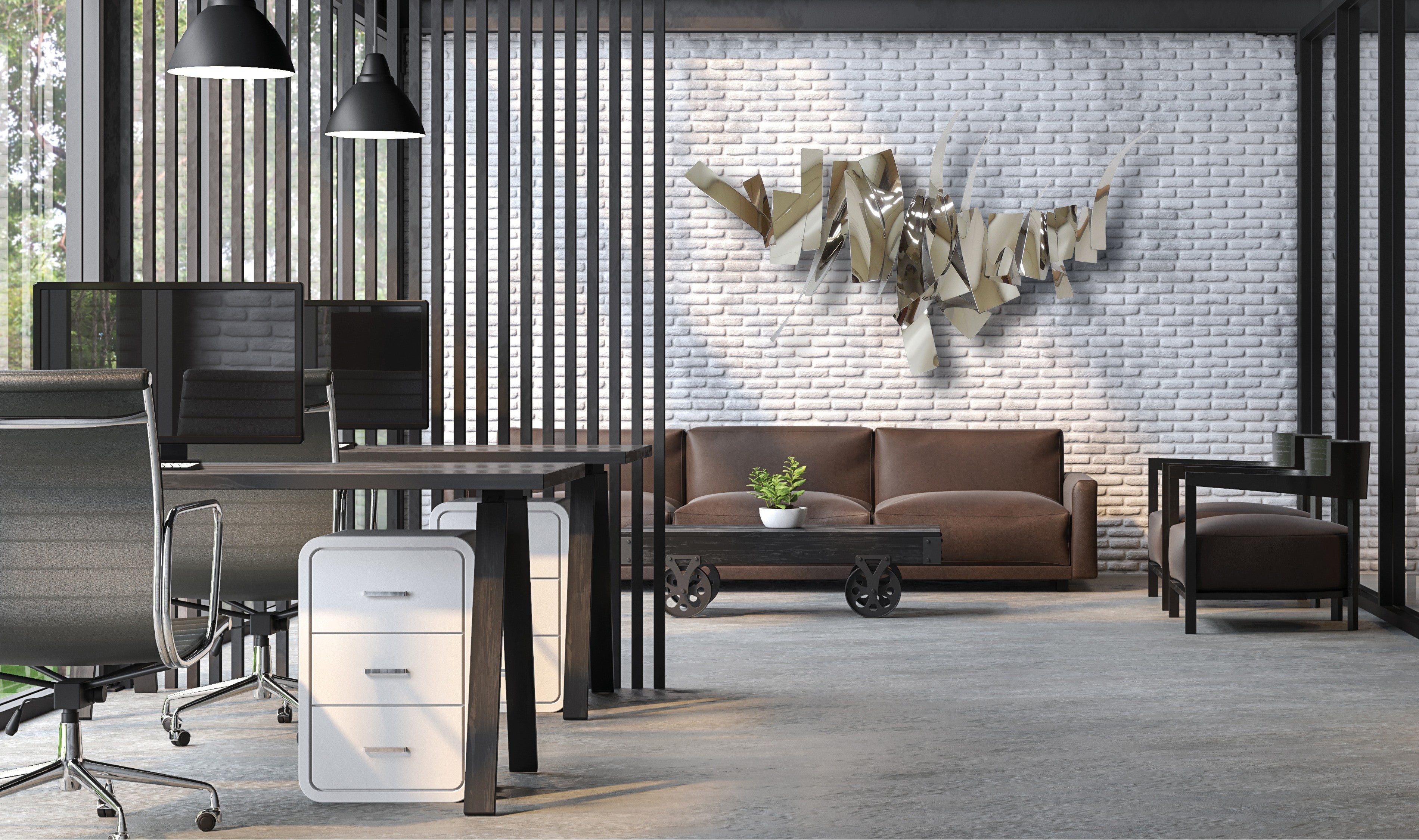 Rock Crevice - Stainless Wall Art