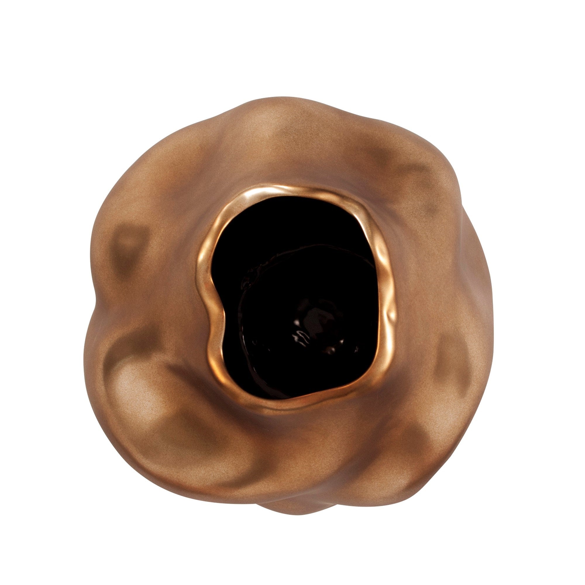 Matte Bronze Abstract Ceramic Vase, Large