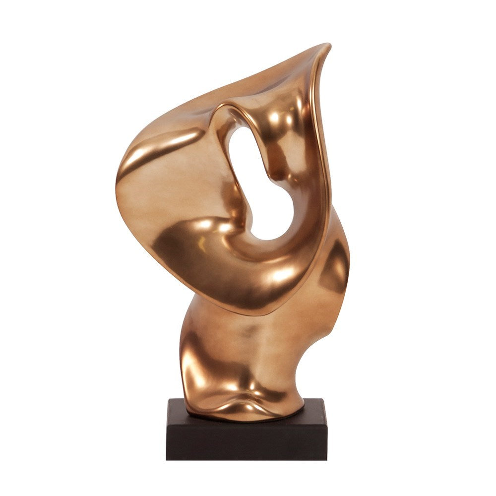 Abstract Matte Bronze Ceramic Statue