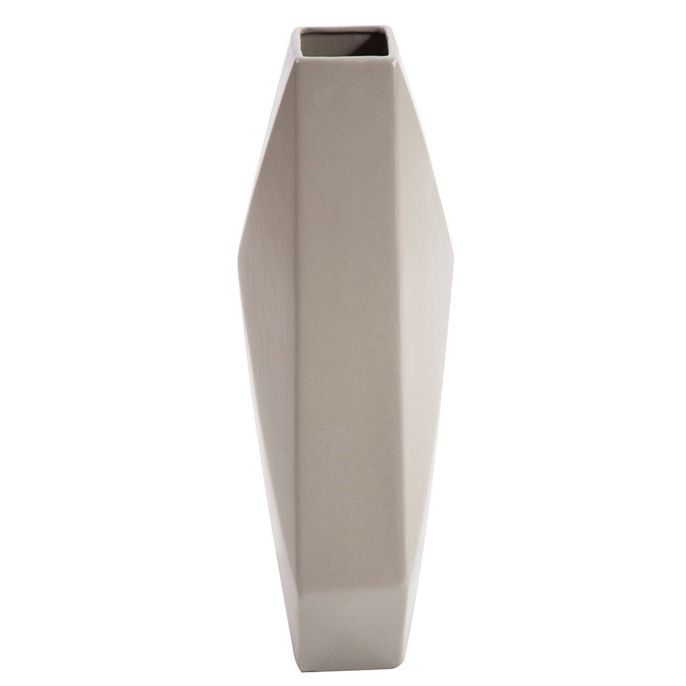 Geo Matte Stone Ceramic Vase, Medium