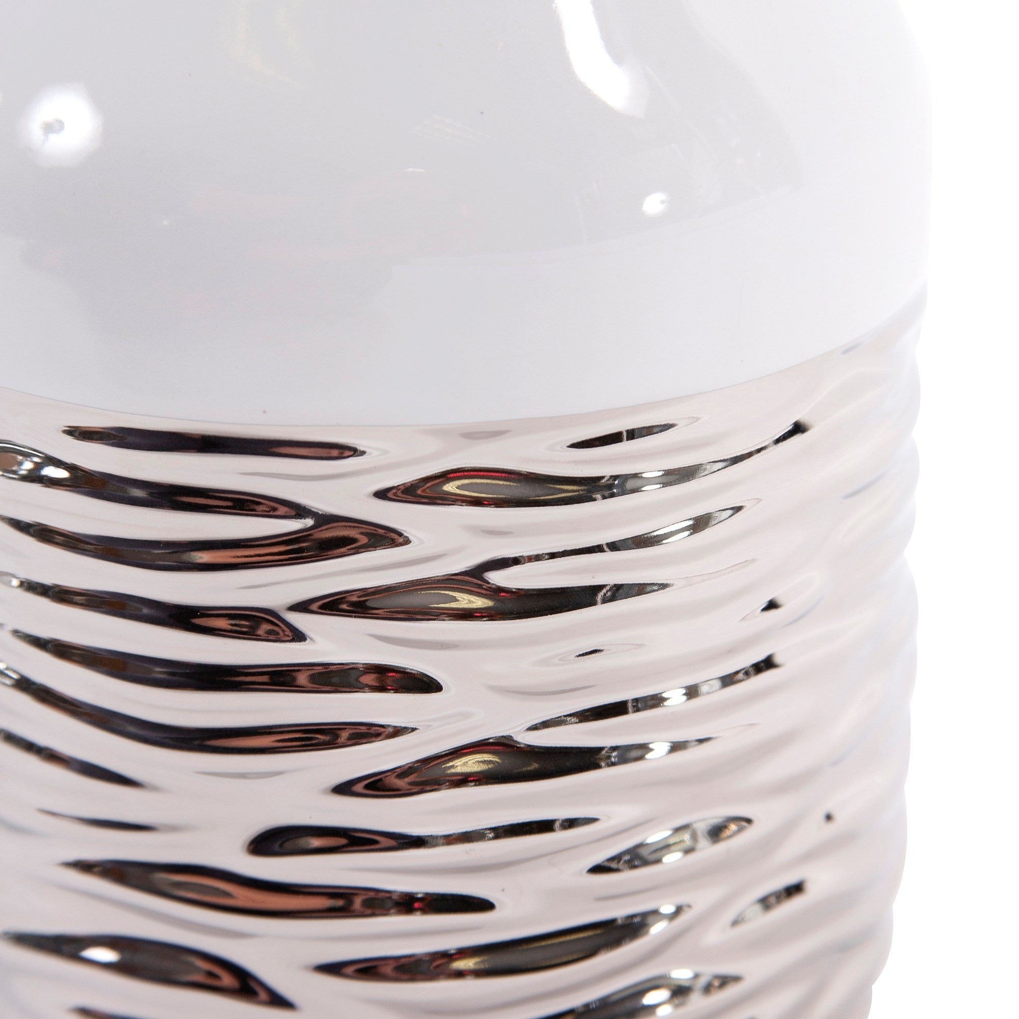 Two Toned Silver Vase, Large