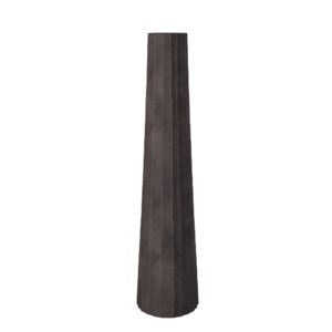 Graphite Chiseled Metal Vase