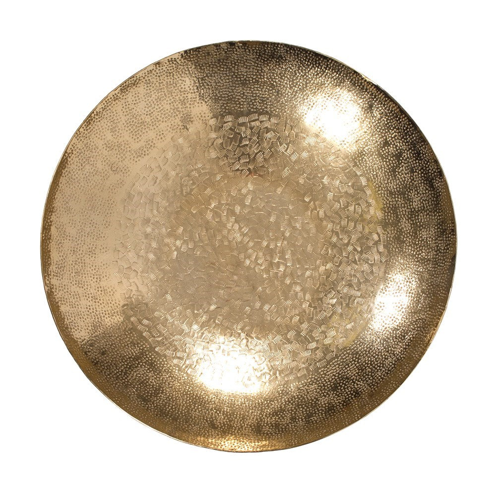 Gold Aluminum Tray & Wall Art with Chisel Texture - Small
