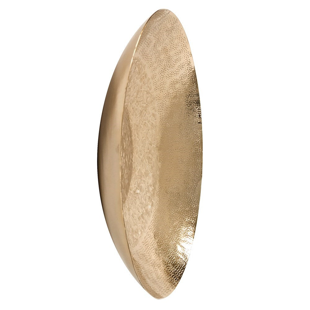Gold Aluminum Tray & Wall Art with Chisel Texture - Small