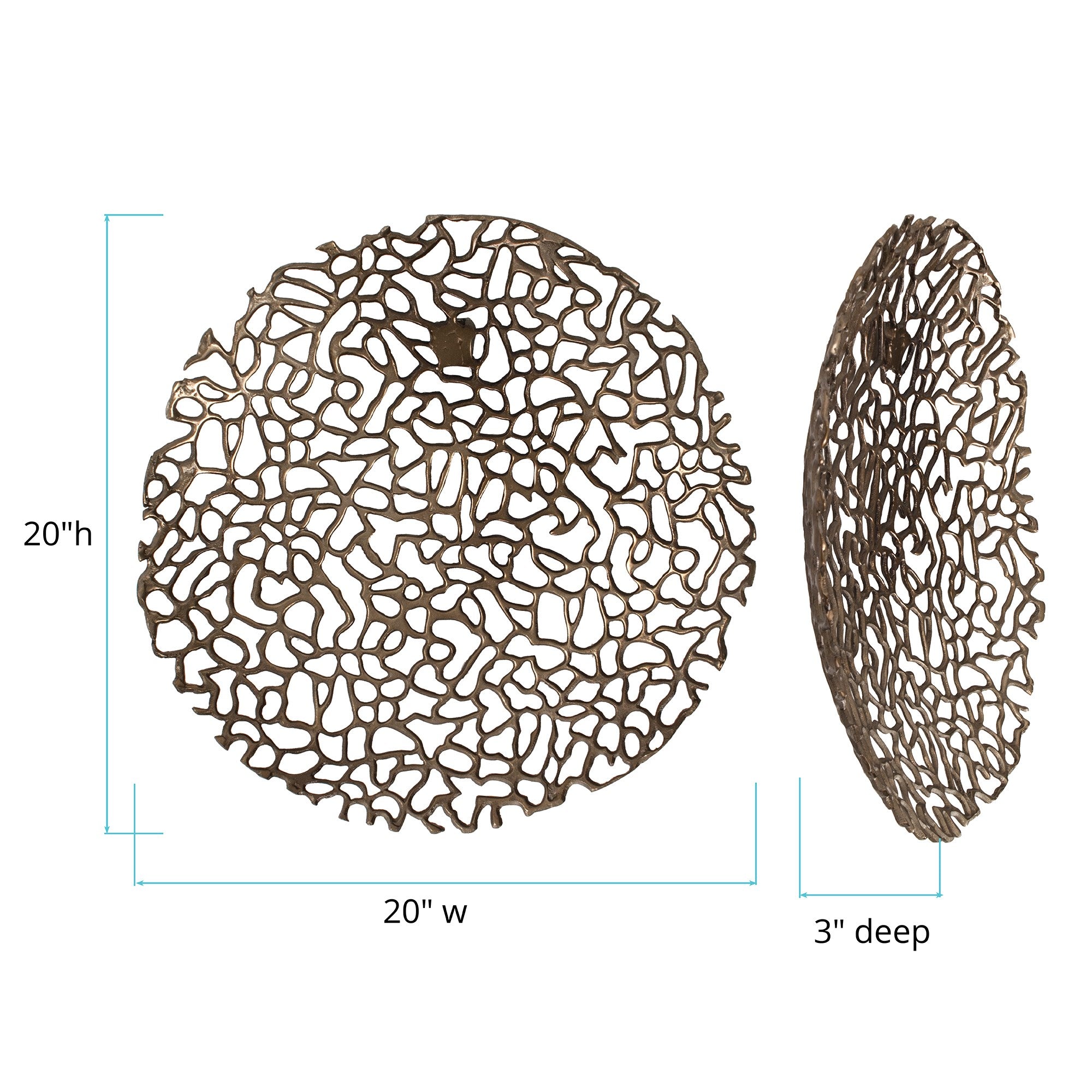 Open Work Bronze Wall Decor