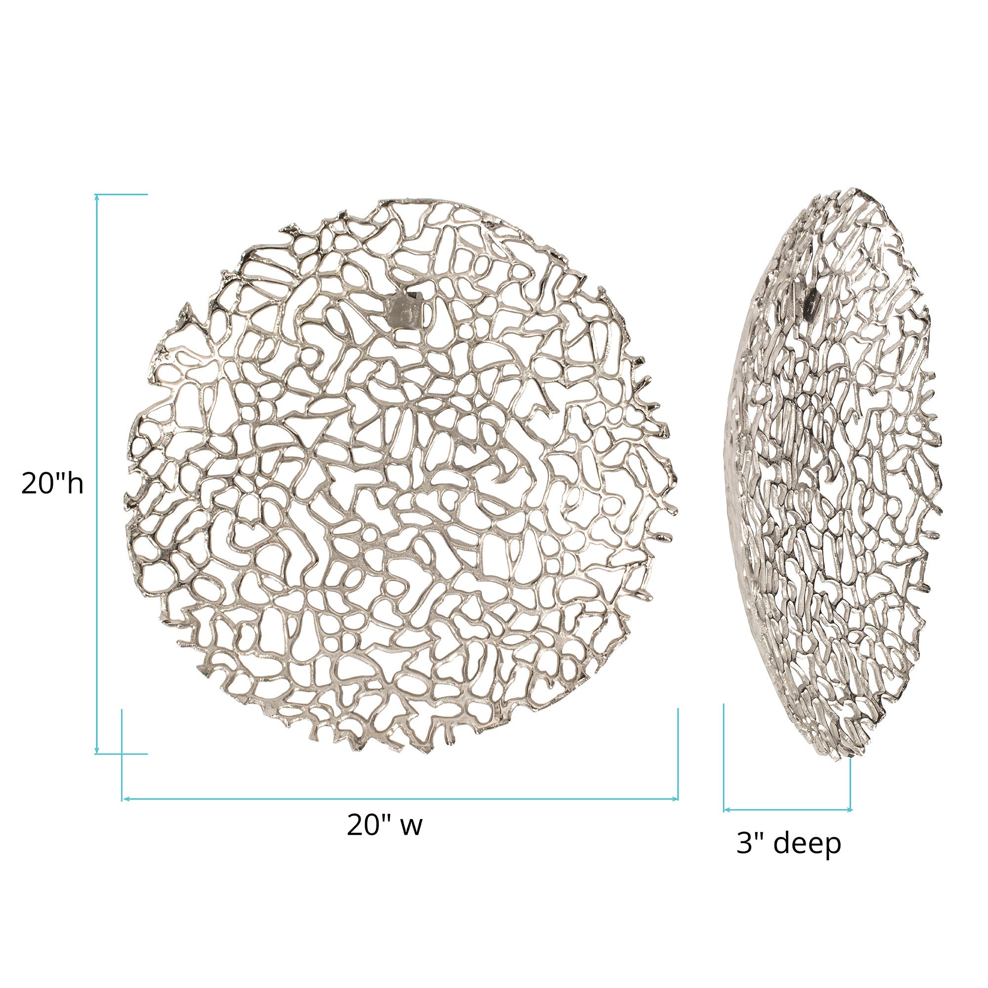 Open Work Silver Wall Decor