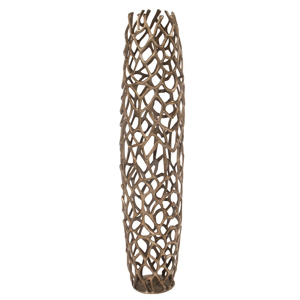 Bronze Aluminium Branch Small Vase