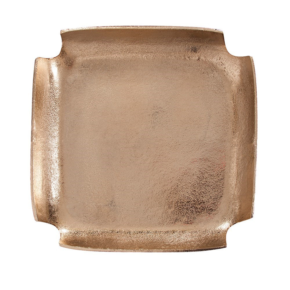 Raw Gold Aluminum Tray with Notched Corners