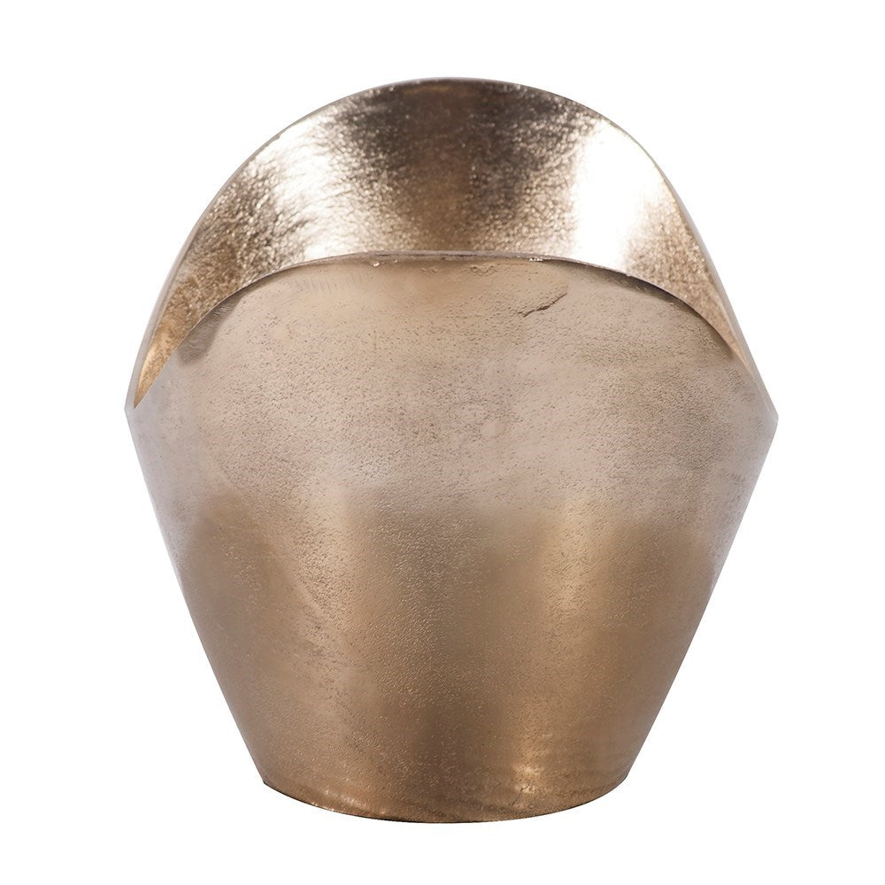 Raw Gold Aluminum Hi-Lo Bowl
