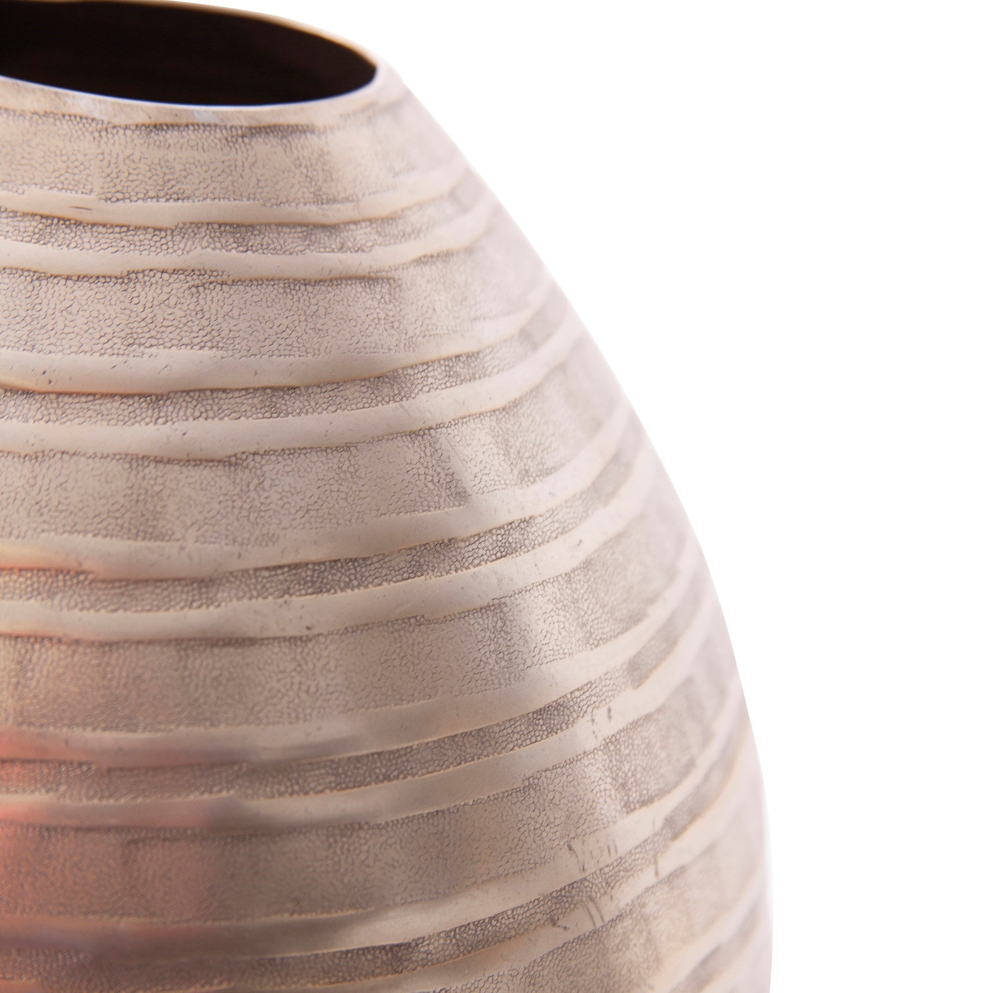 Chiseled Champagne Teardrop Vase, Small
