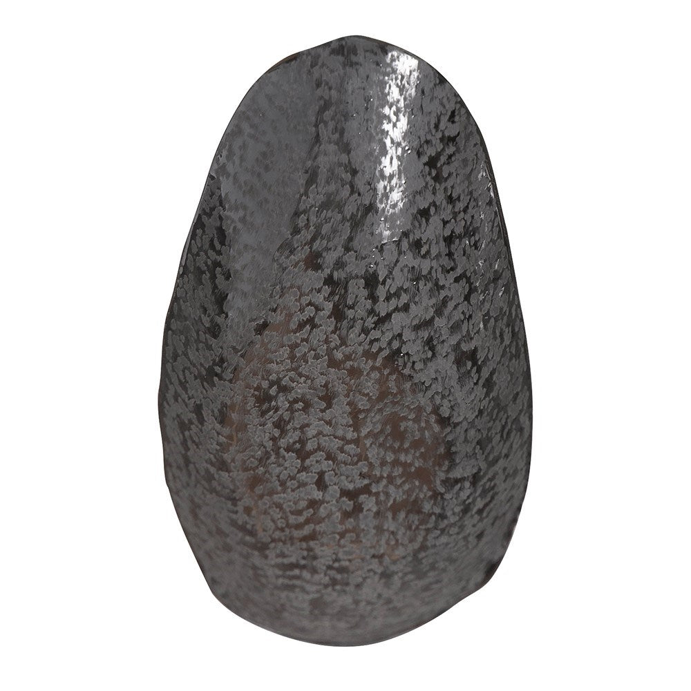 Chiseled Texture Black Iron Elongated Tray, Small