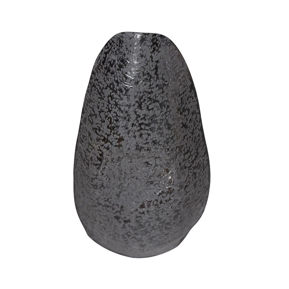 Chiseled Texture Black Iron Elongated Tray, Large