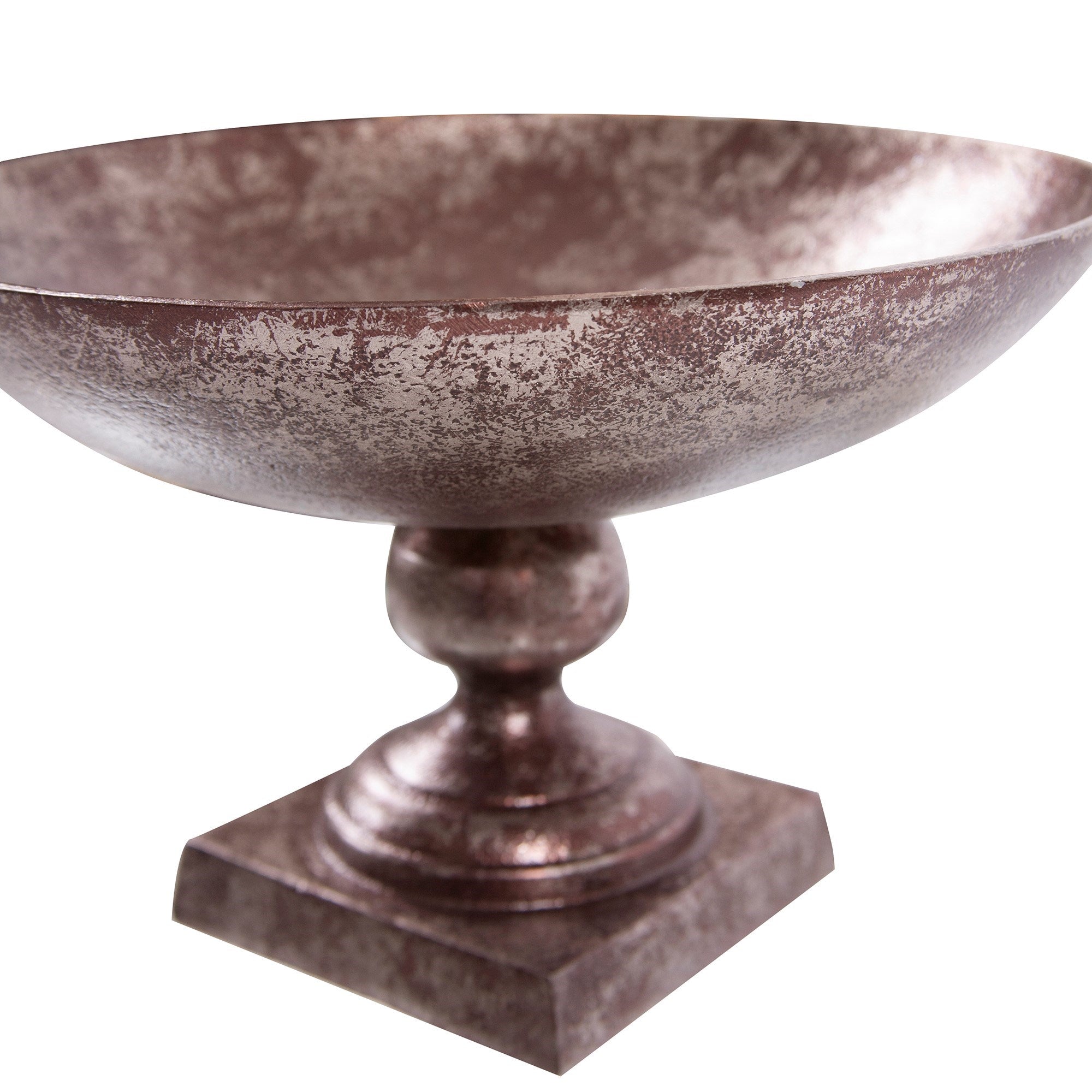 Aluminum Footed Bowl in Antiqued Bronze, Small
