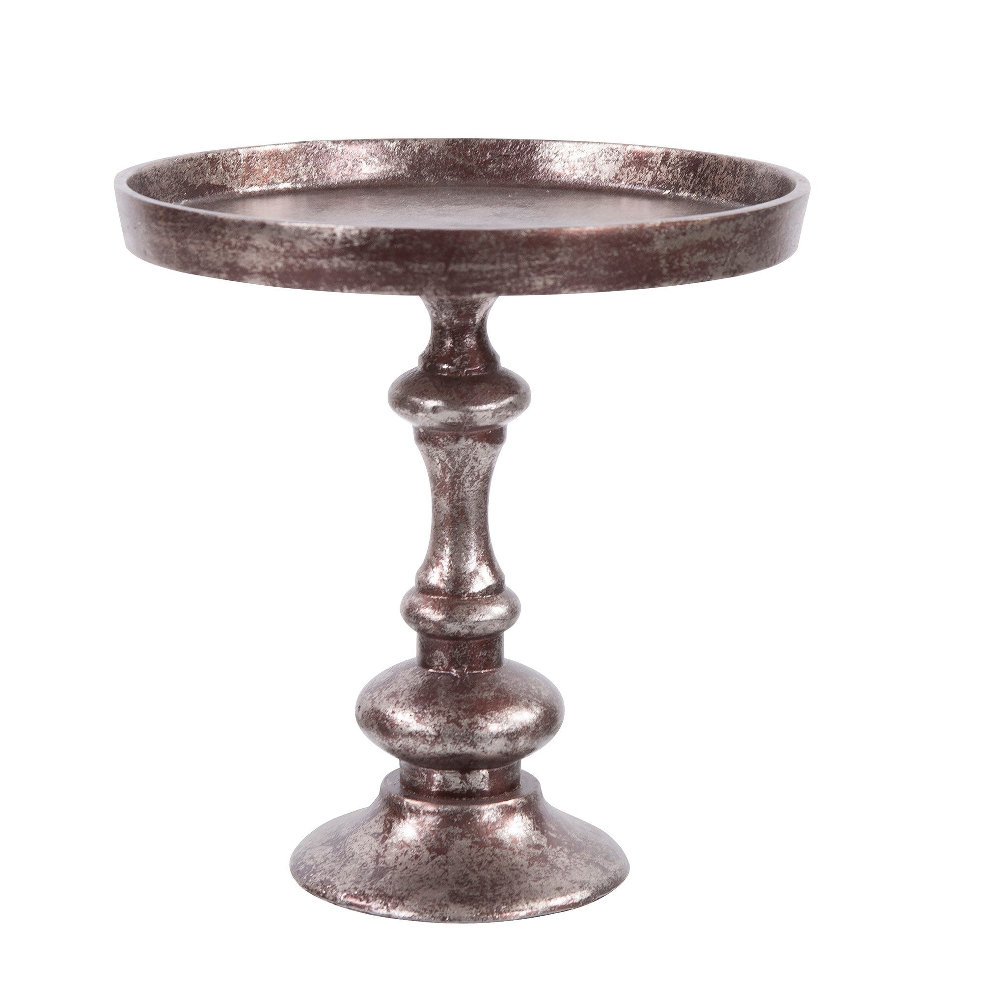 Aluminum Footed Tray in Antiqued Bronze, Small