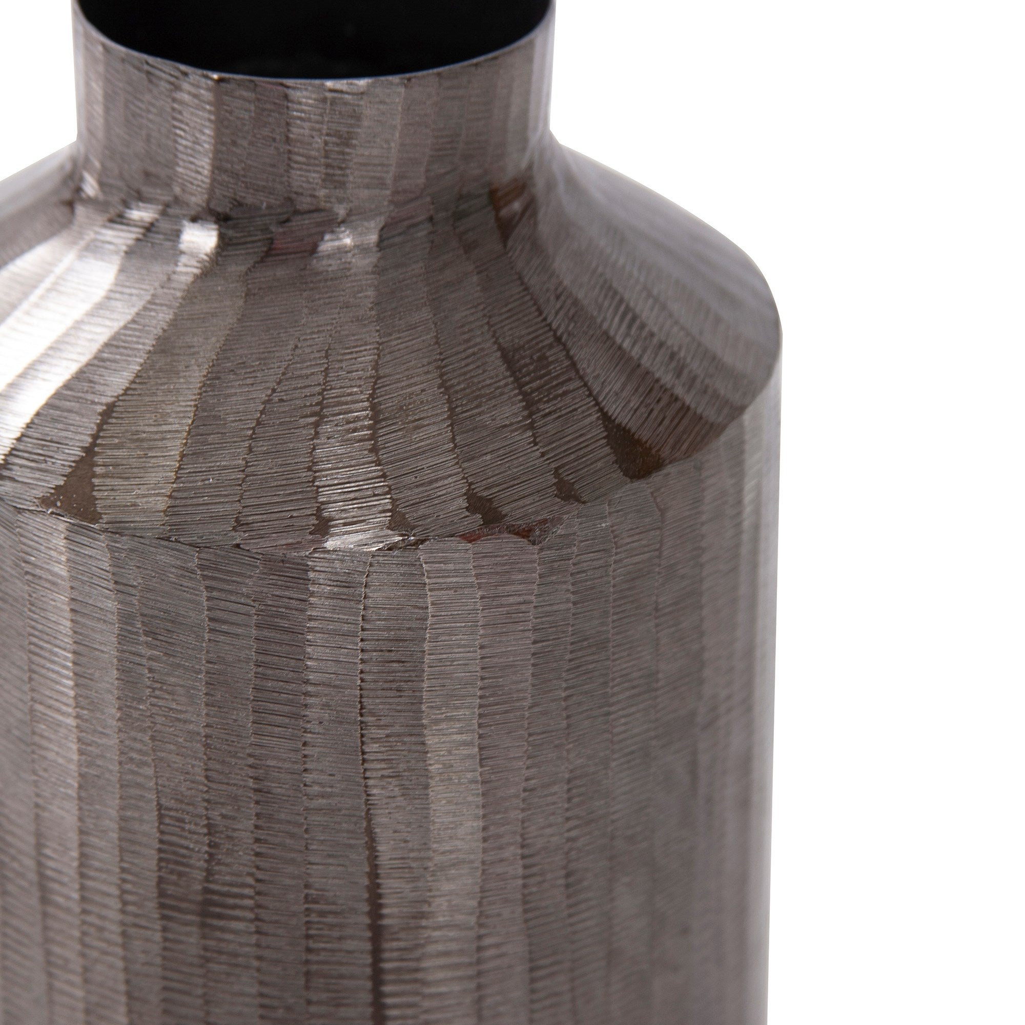 Carbon Gray Chiseled Aluminum Jar