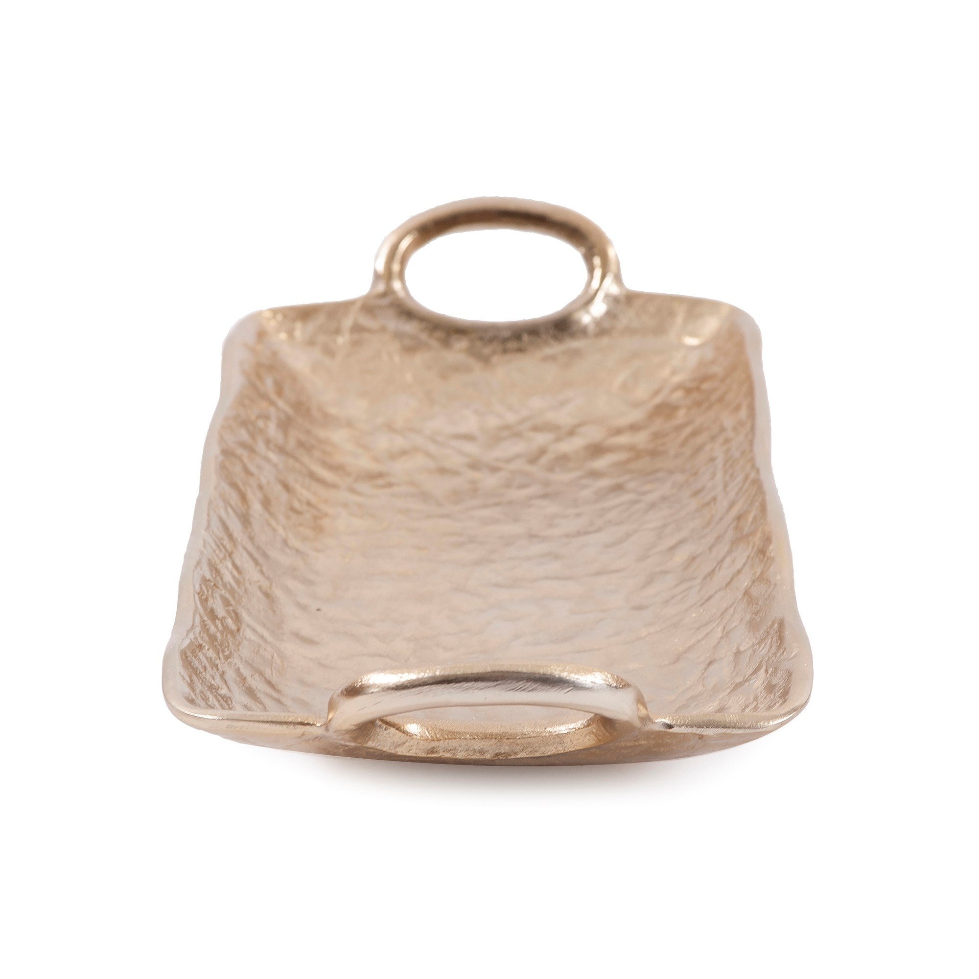 Hammered Organic Gold Aluminum Tray, Small