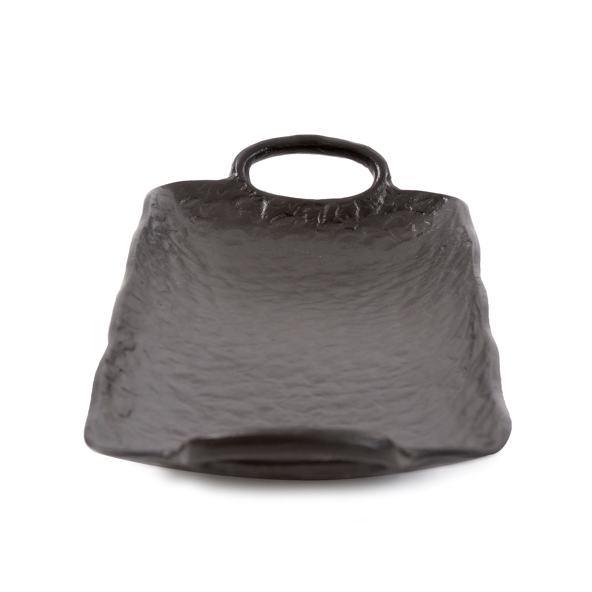 Hammered Organic Ebony Aluminum Tray, Large