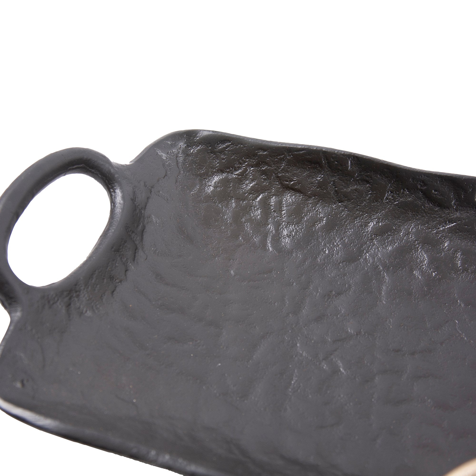Hammered Organic Ebony Aluminum Tray, Large