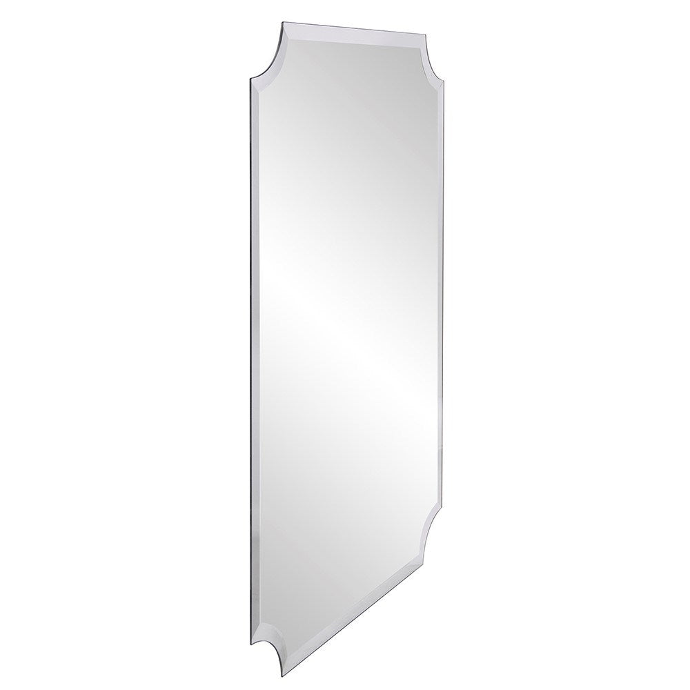 Scalloped Frameless Mirror