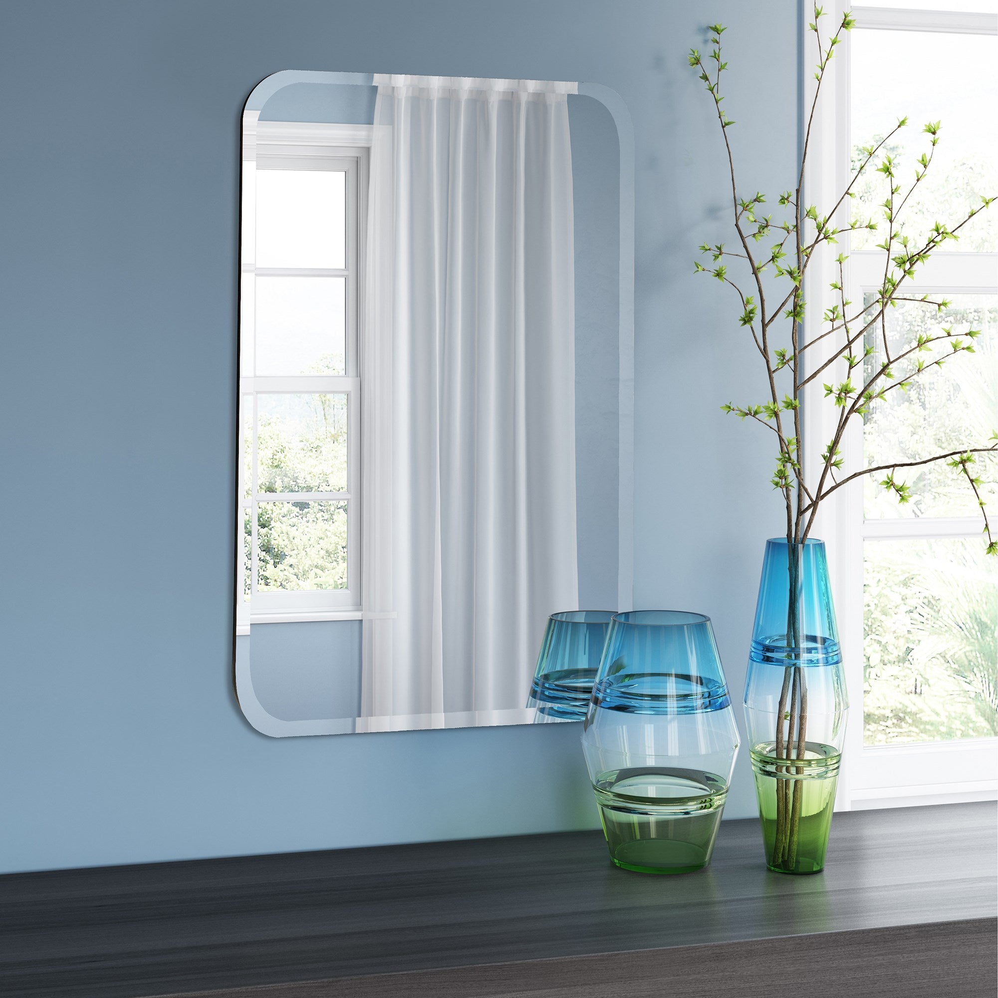Frameless Oblong Mirror