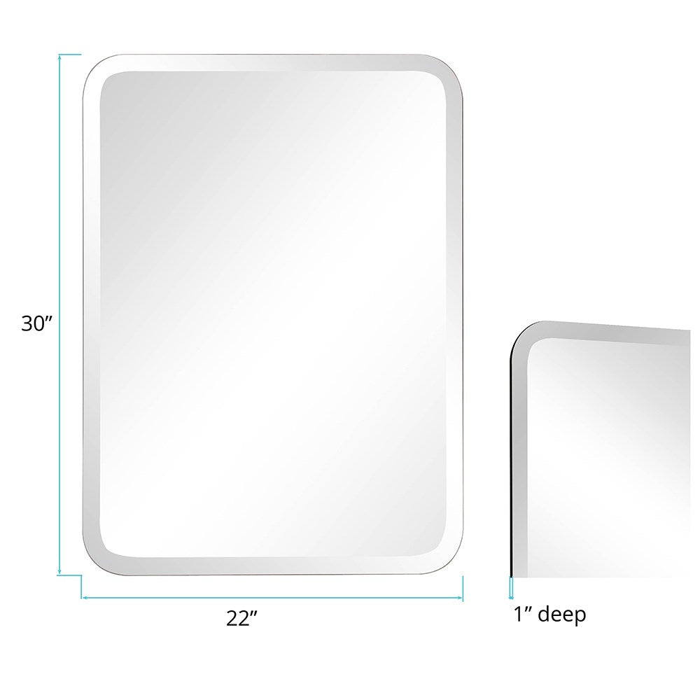 Frameless Oblong Mirror