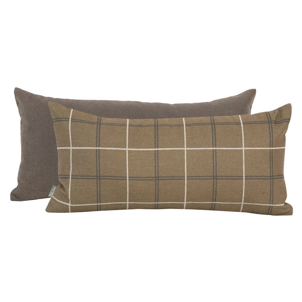Oxford Moss Kidney Poly Pillow- 11" x 22"