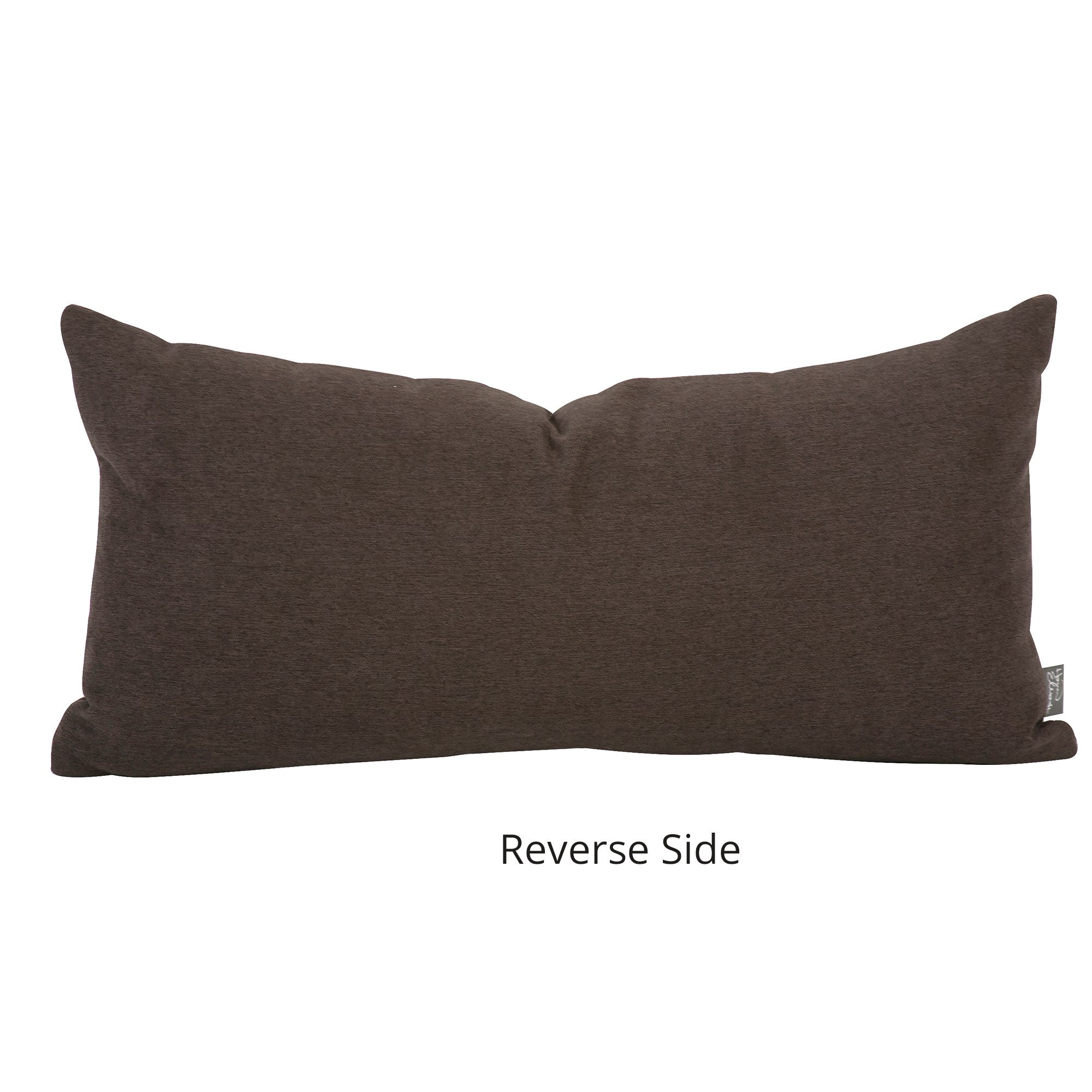 Oxford Chocolate Kidney Pillow- 11" x 22"