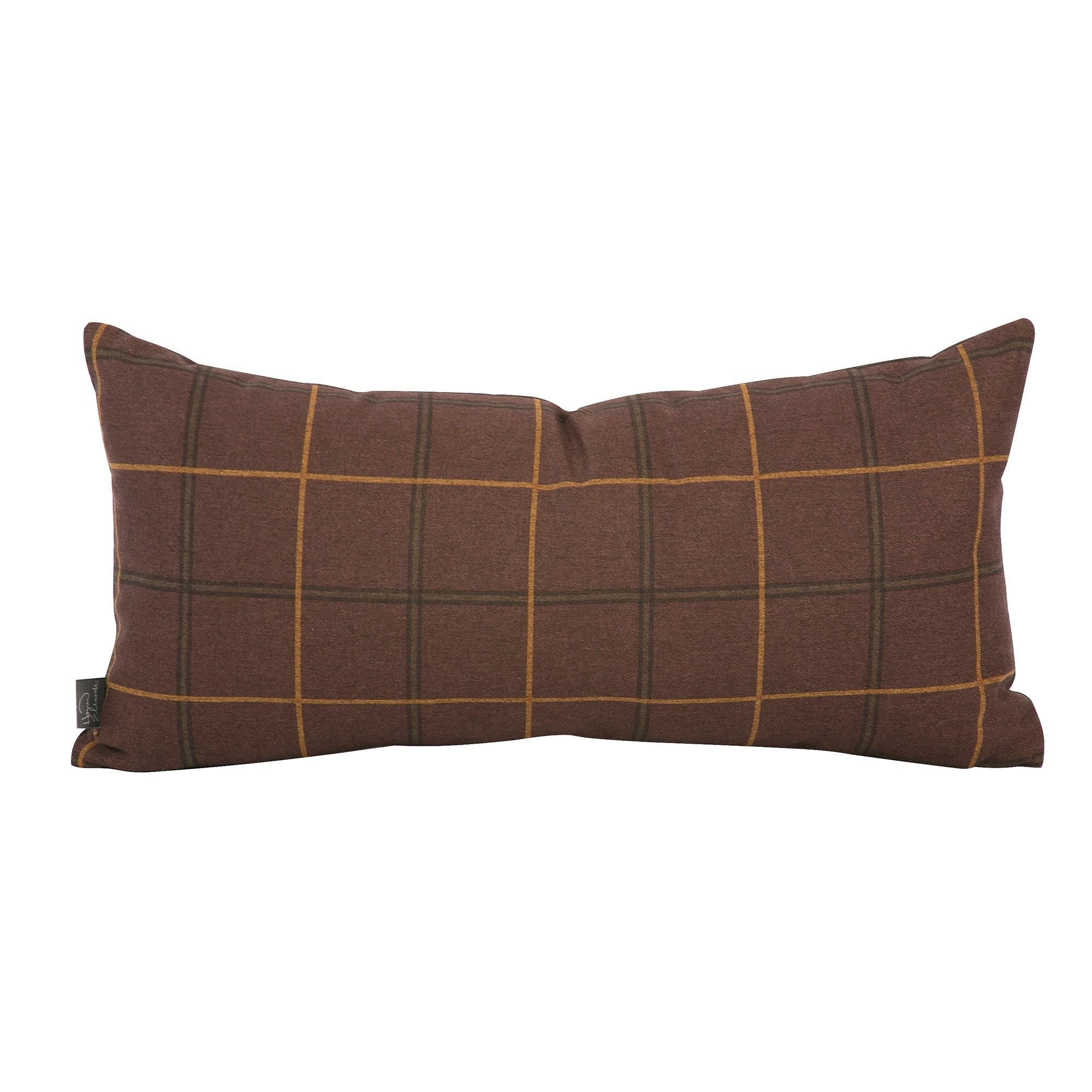 Oxford Chocolate Kidney Pillow- 11" x 22"