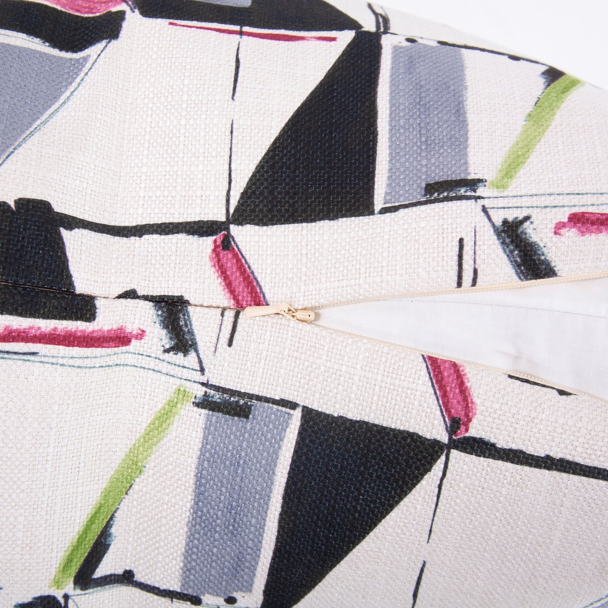 Abstract Fuchsia Kidney Pillow- 11" x 22"