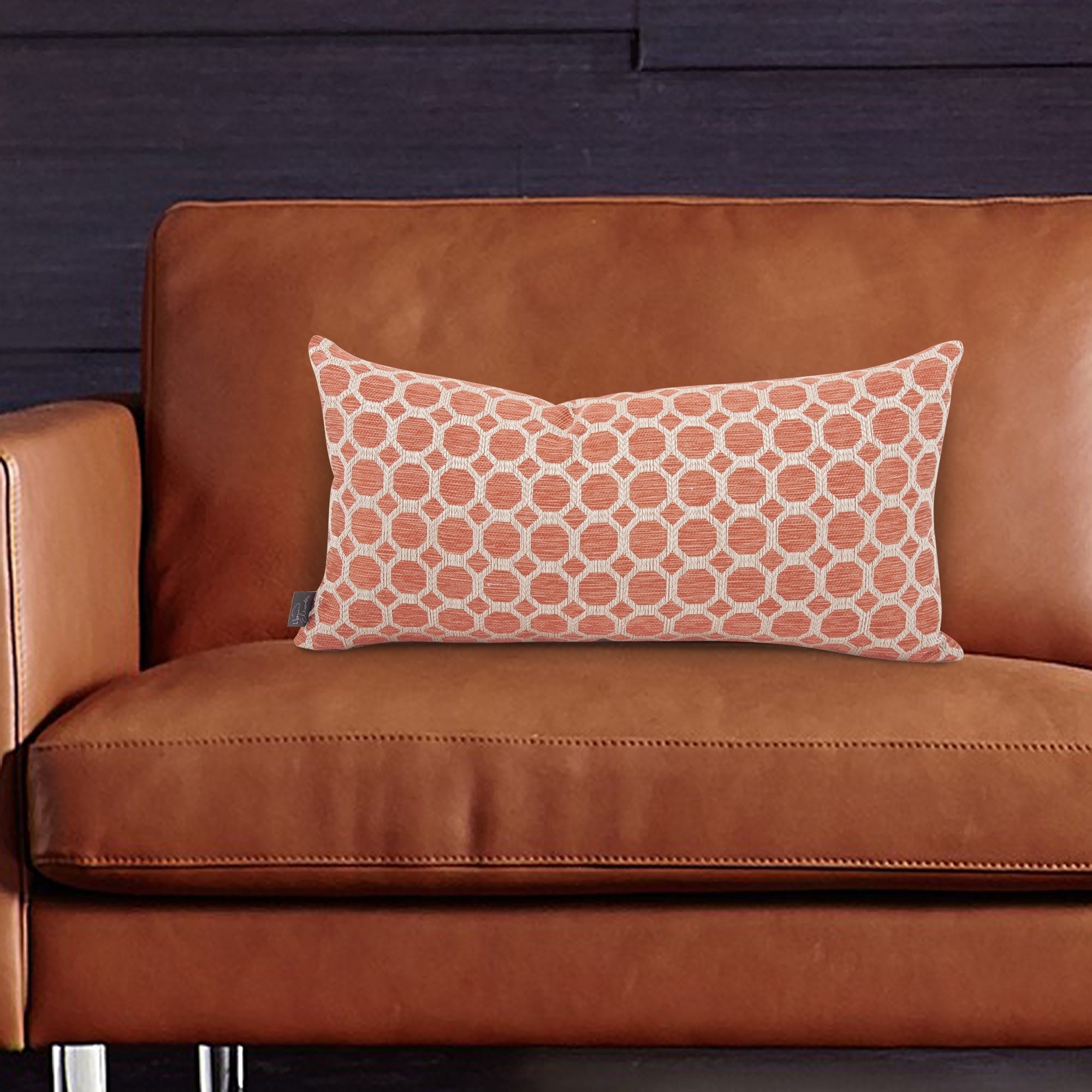 Pyth Coral Kidney Pillow- 11" x 22"