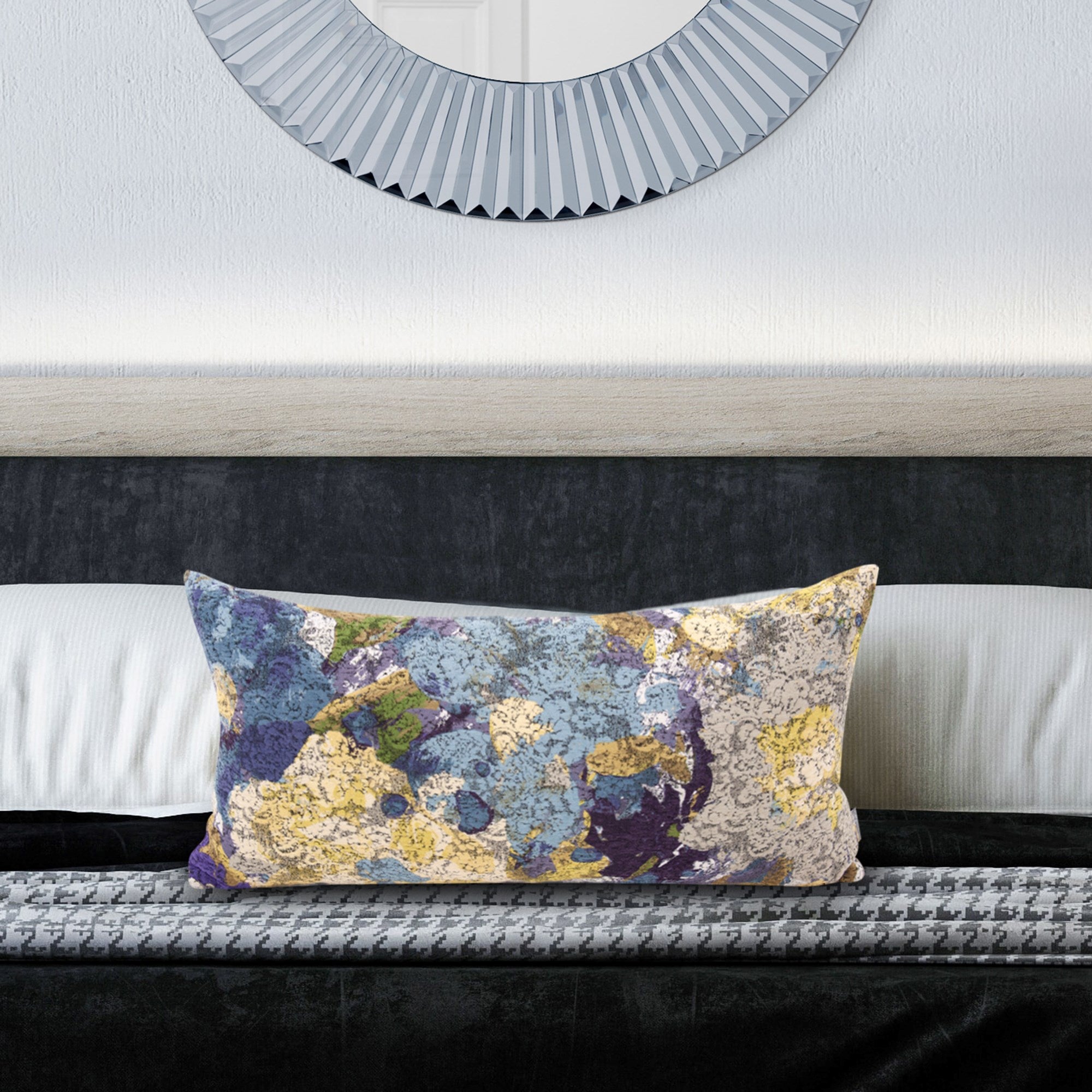 Stanton Eggplant Kidney Pillow- 11" x 22"