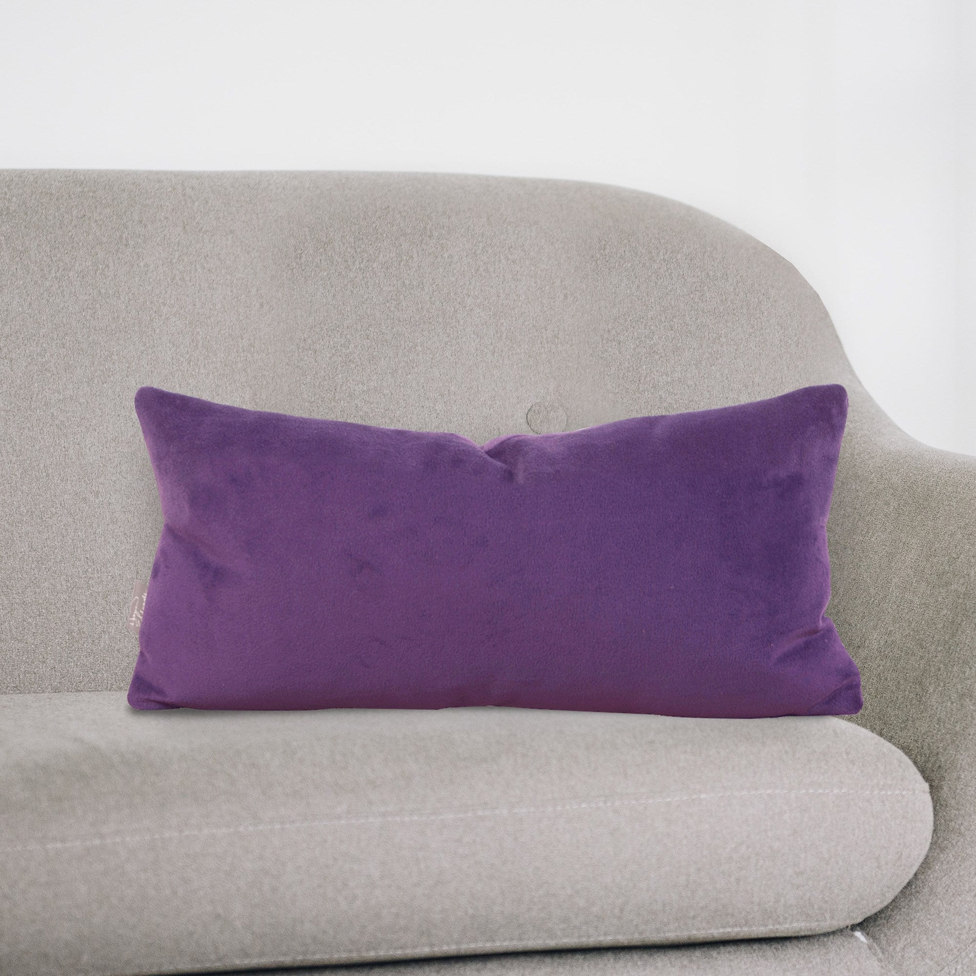 Bella Eggplant Kidney Pillow- 11" x 22"