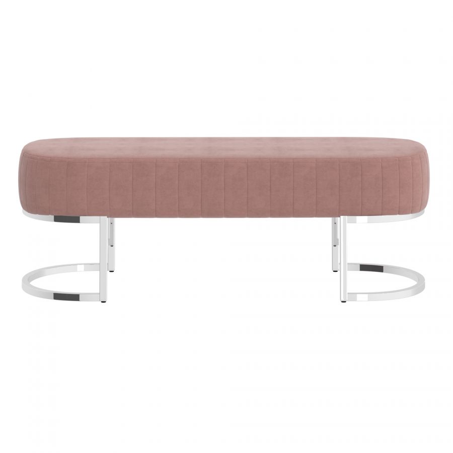 Zamora Dusty Rose - Silver Bench