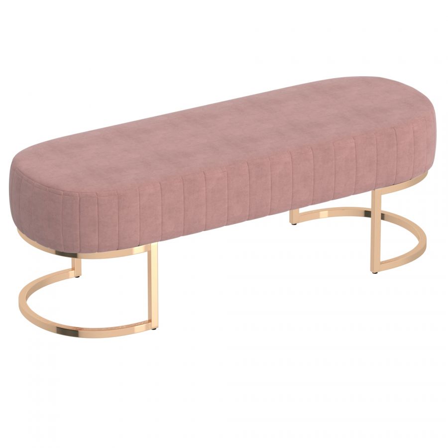 Zamora Dusty Rose - Gold Bench