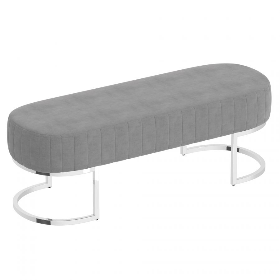 Zamora Grey - Silver Bench